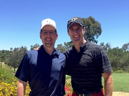 Brad Cleveland and Drew Brees