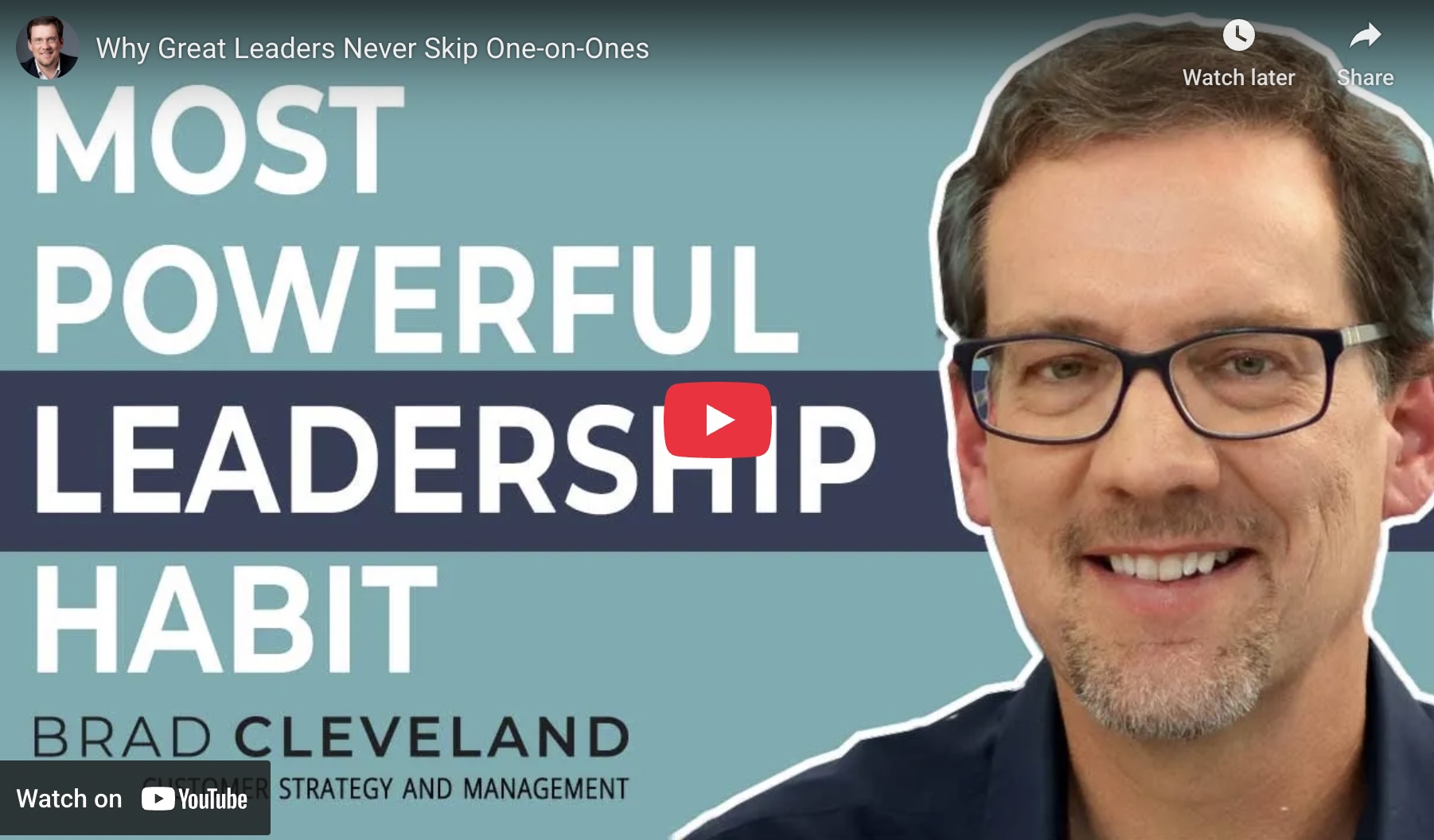 Brad Cleveland's YouTube video